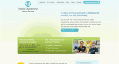Desktop Screenshot of familychiropractichealthservice.com
